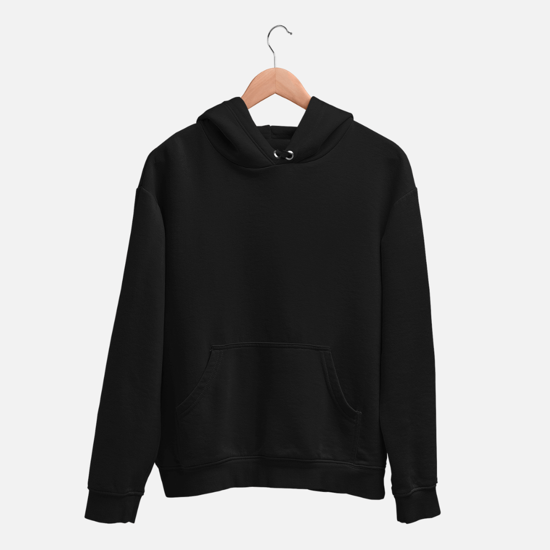 Solid black hoodie
